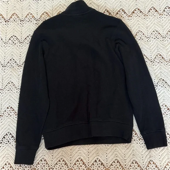 Lacoste Men's Black Zip-Up Sweater High Neck Cotton Sweater Men’s Extra Large - Picture 7 of 7